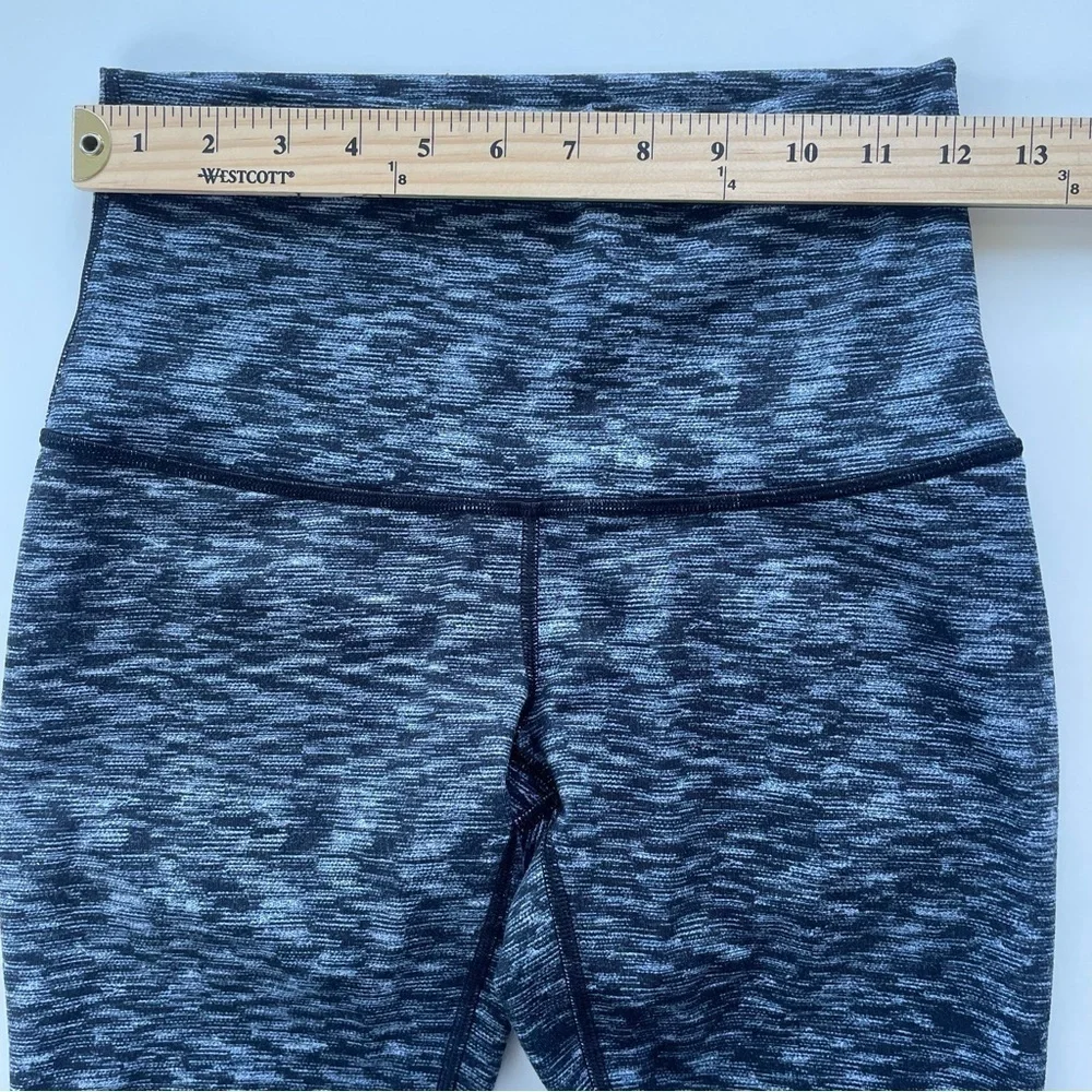 Lululemon Women's Wunder Under Pant Hi-Rise Dramatic Static White Black Size 6